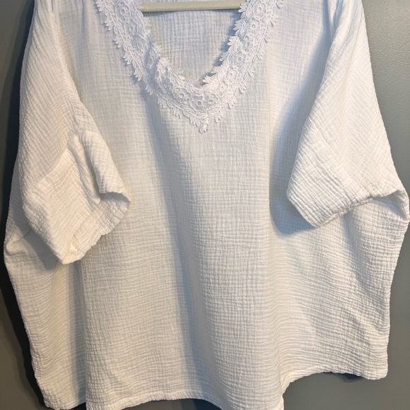 Jones New York Tops White Cotton Jones Co Top X Very Roomy Poshmark